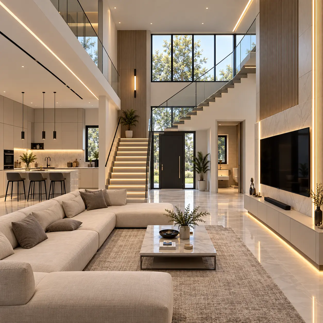 Contemporary bedroom interior