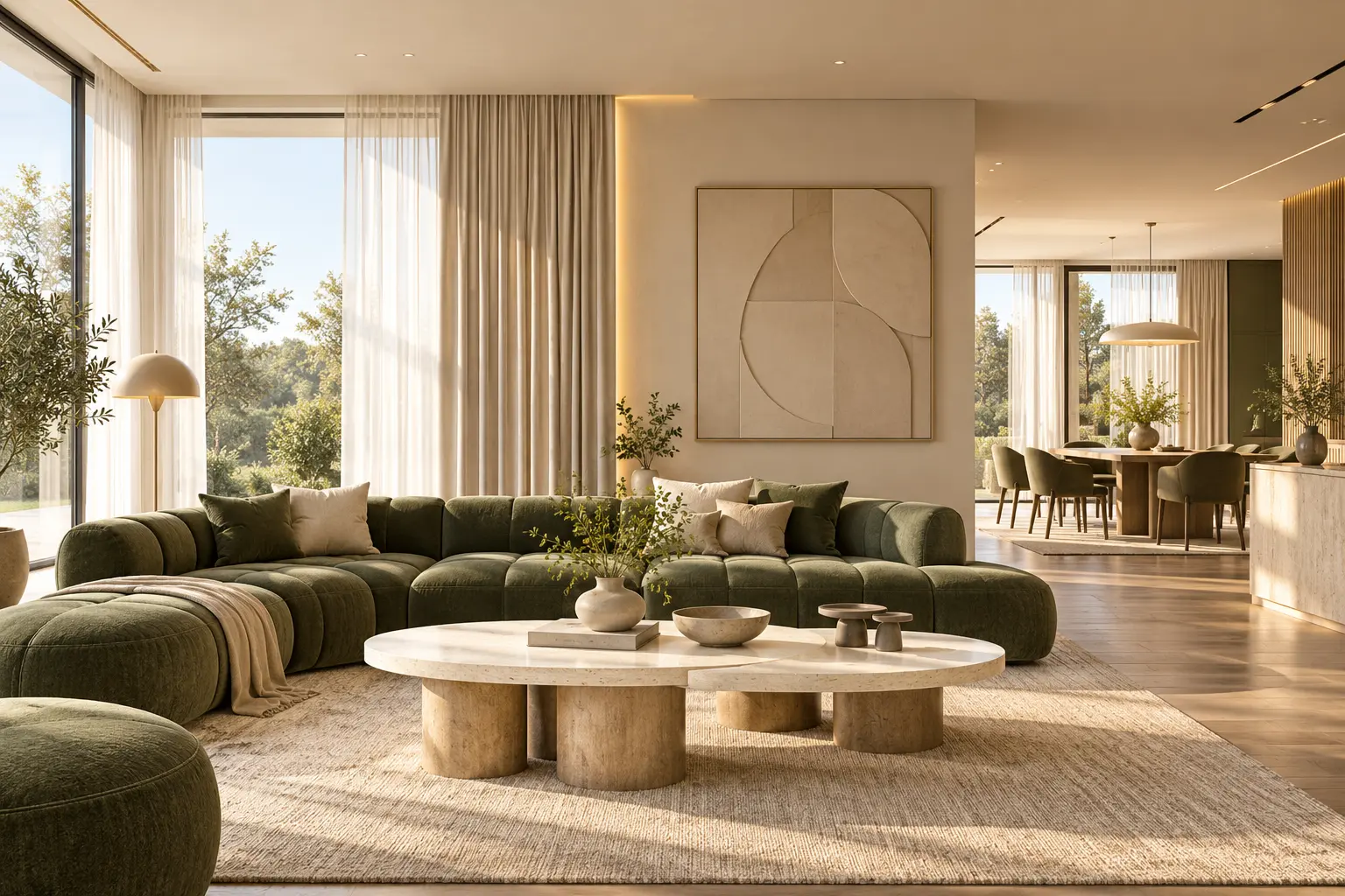 Minimal luxury dining interior
